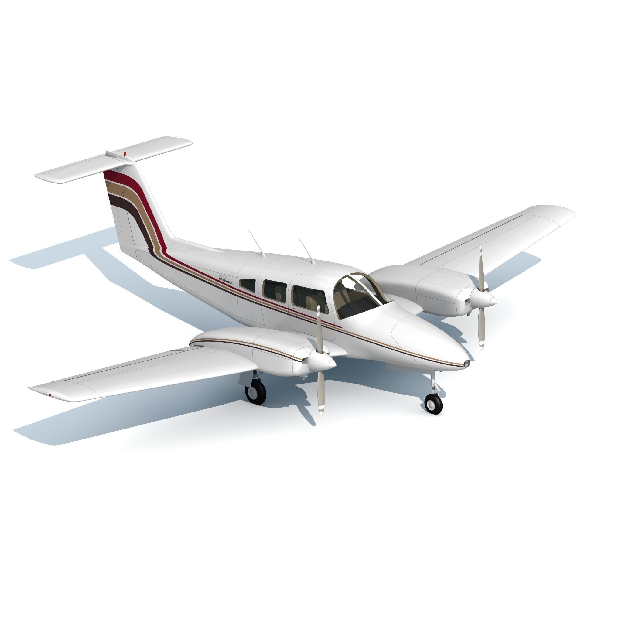 Piper PA-44-180 Seminole 3D model_1
