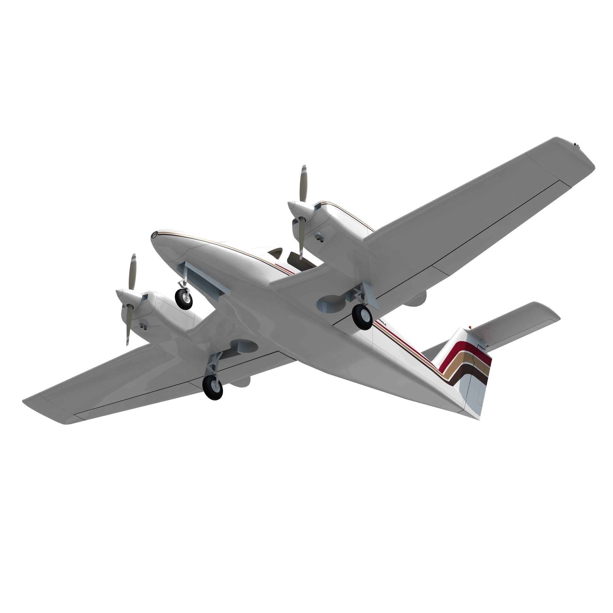 Piper PA-44-180 Seminole 3D model_6