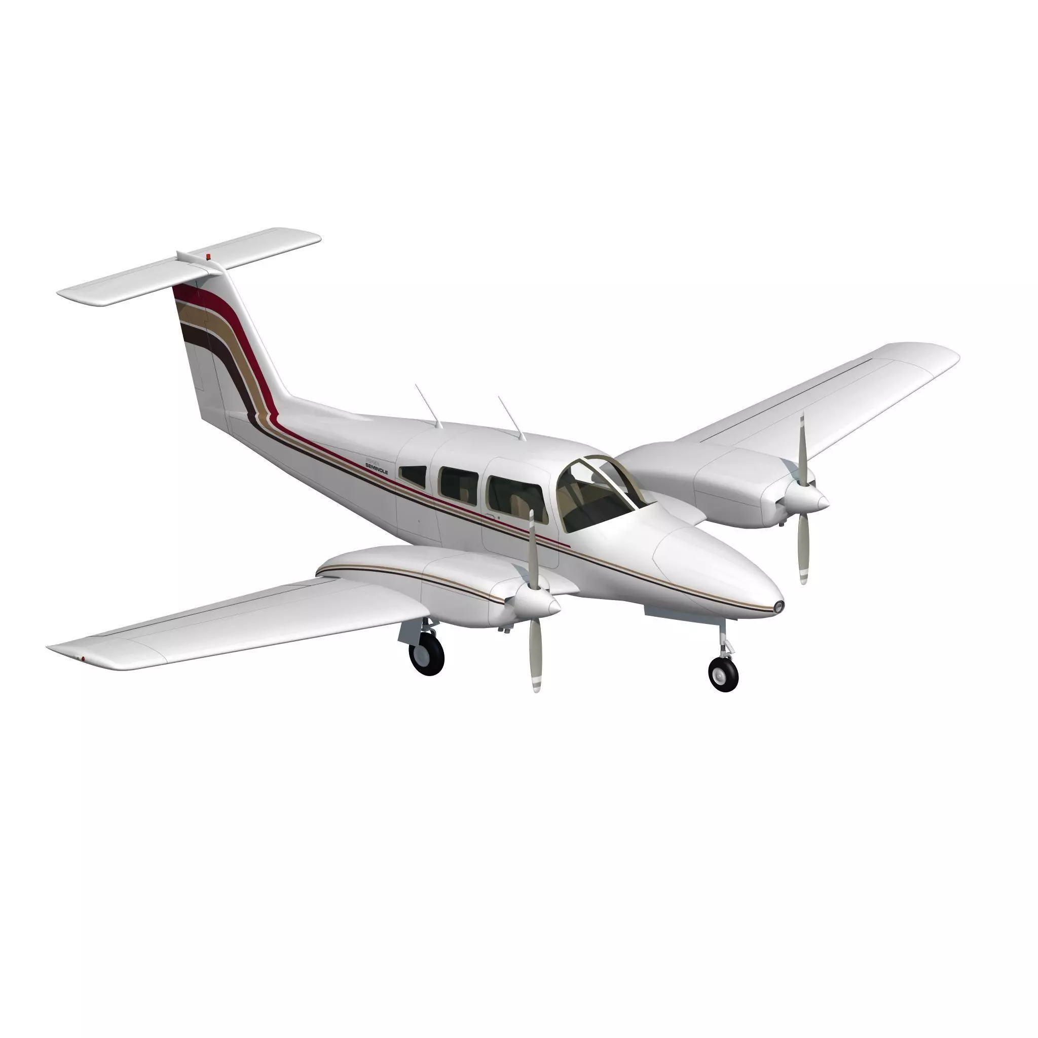Piper PA-44-180 Seminole 3D model_0