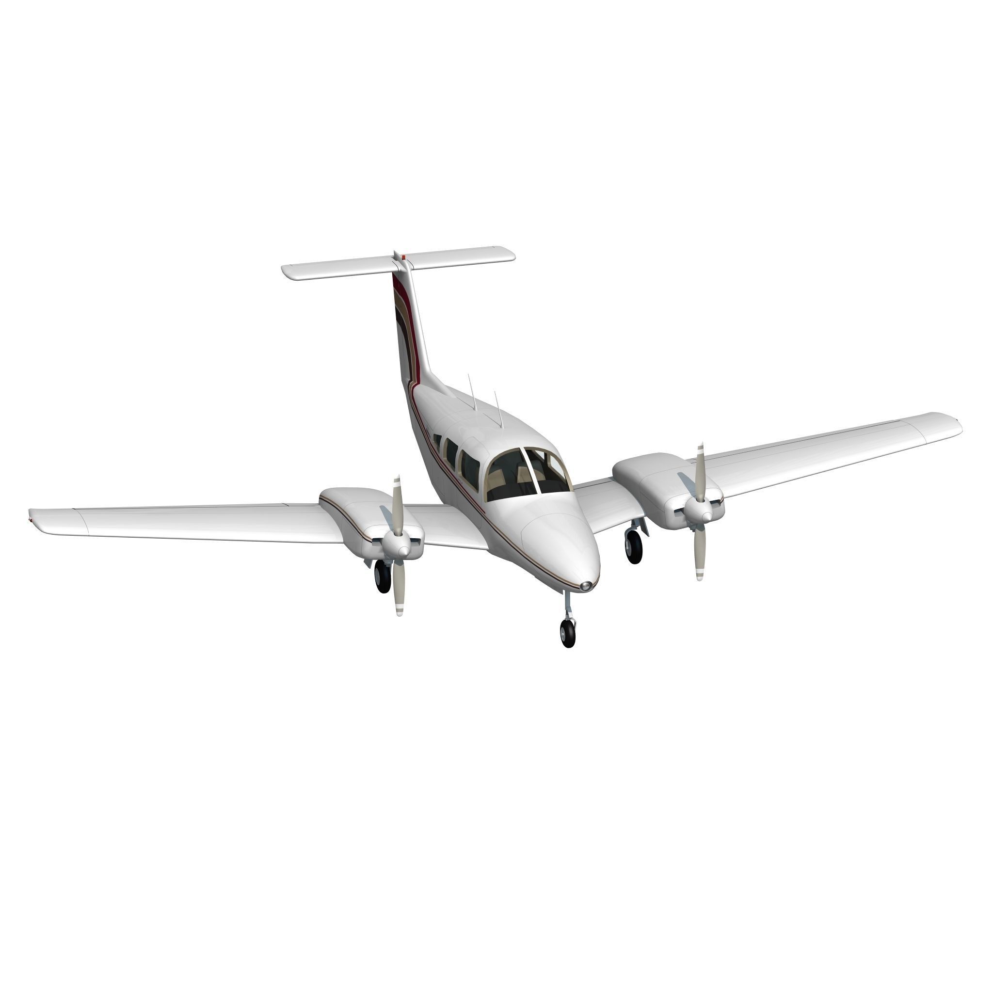 Piper PA-44-180 Seminole 3D model_7