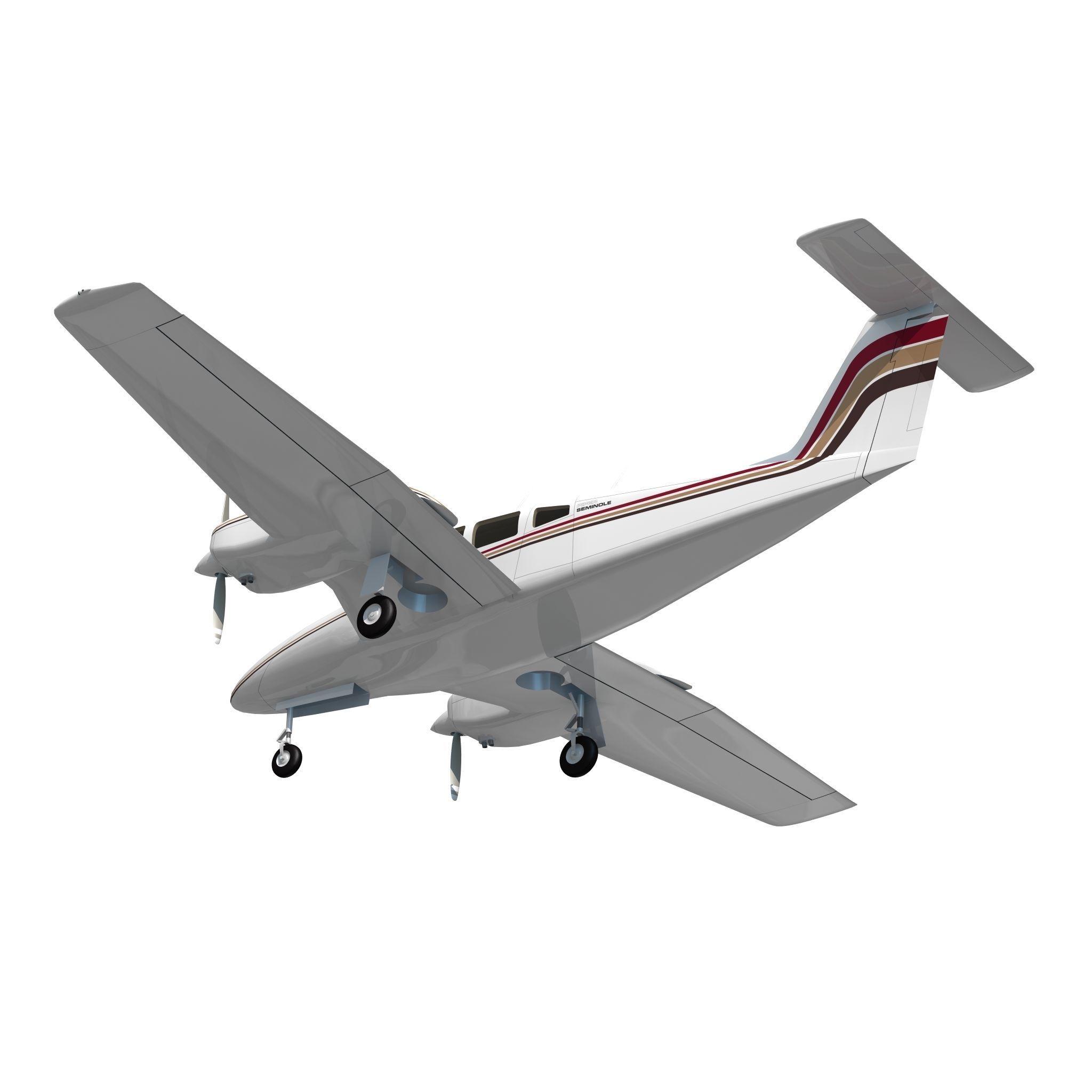 Piper PA-44-180 Seminole 3D model_5