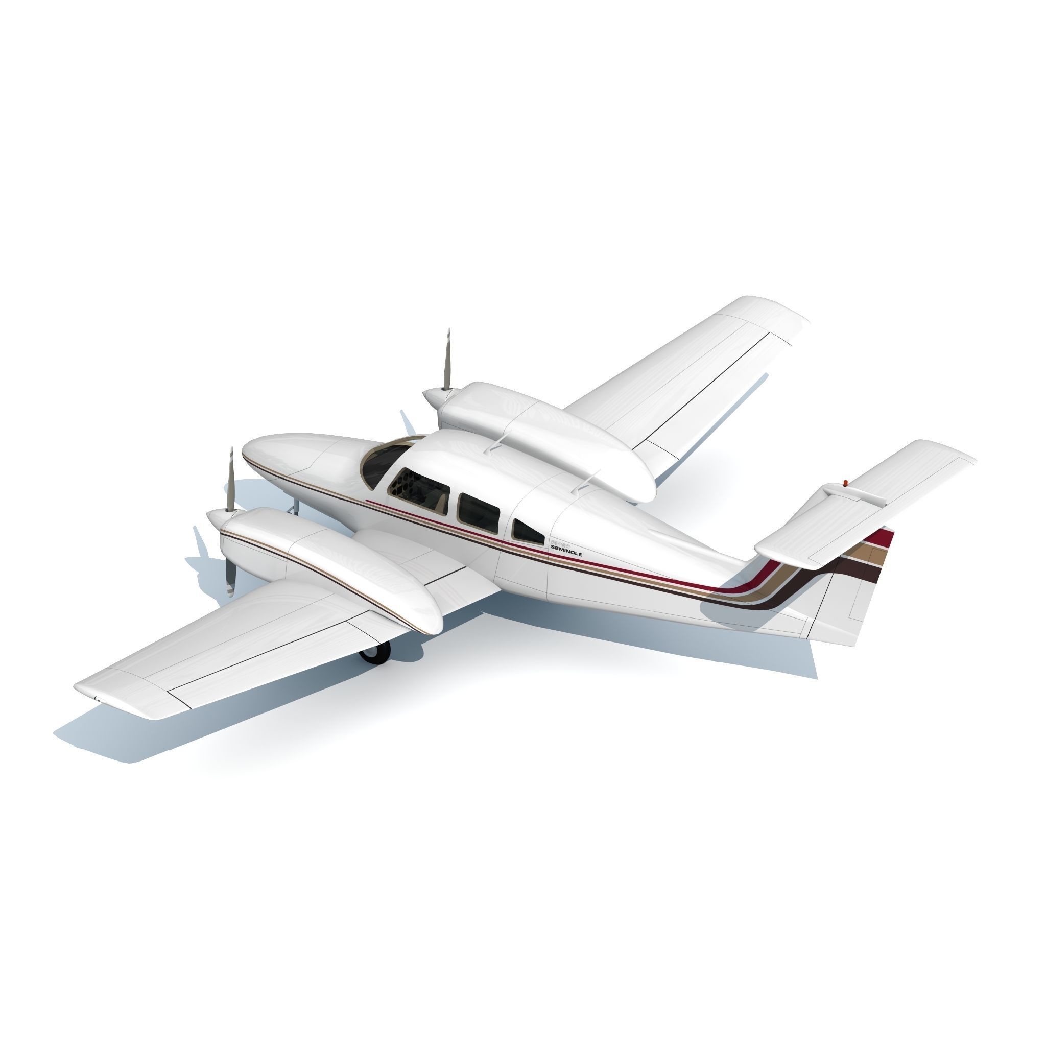 Piper PA-44-180 Seminole 3D model_4