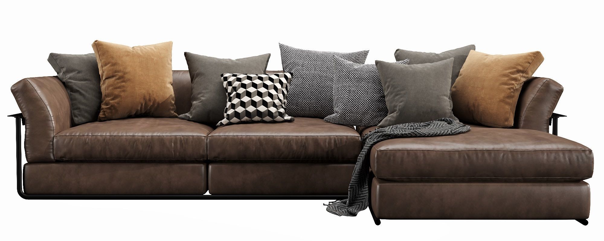 Flexform Zeno Chaise Lounge 3D model_10