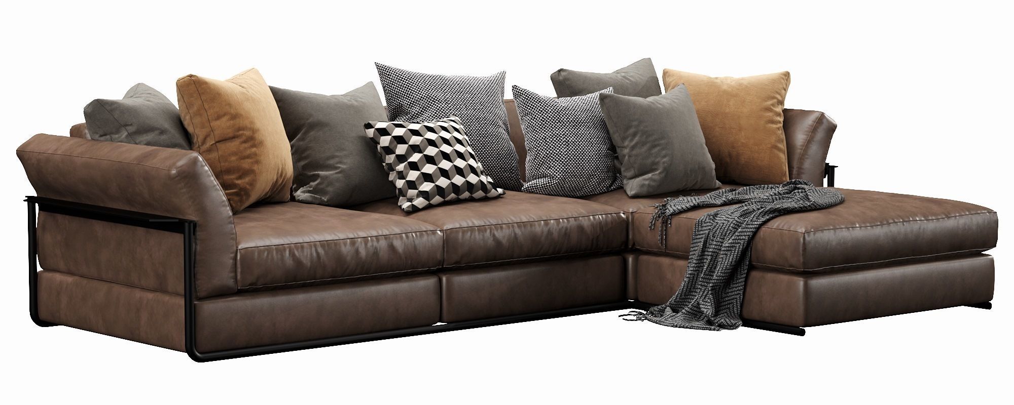 Flexform Zeno Chaise Lounge 3D model_5