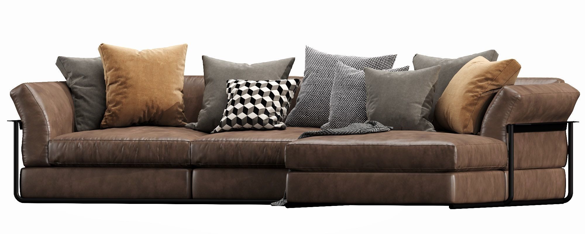 Flexform Zeno Chaise Lounge 3D model_11