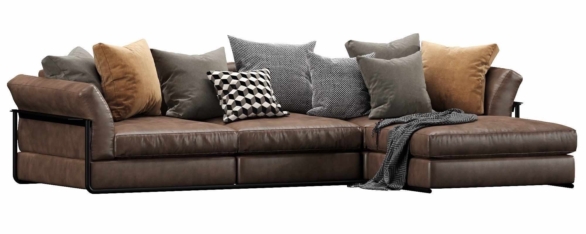 Flexform Zeno Chaise Lounge 3D model_7