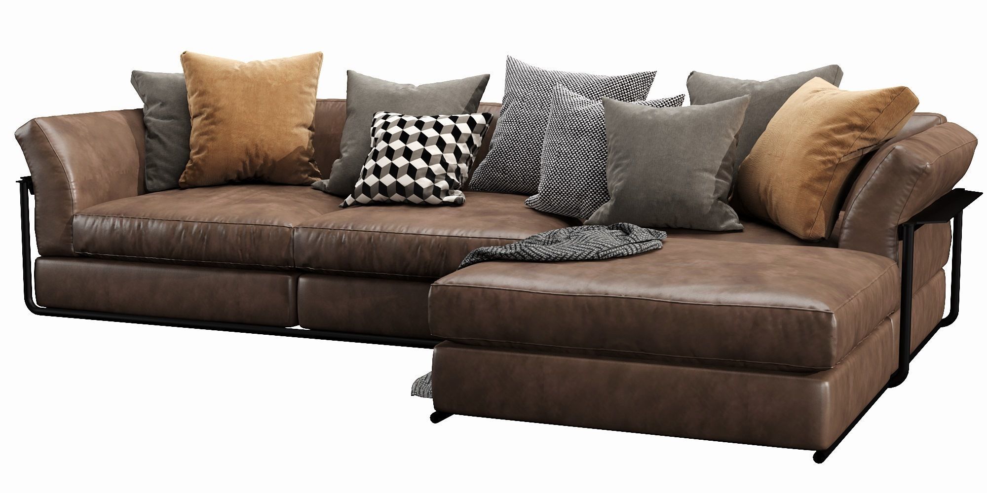 Flexform Zeno Chaise Lounge 3D model_8