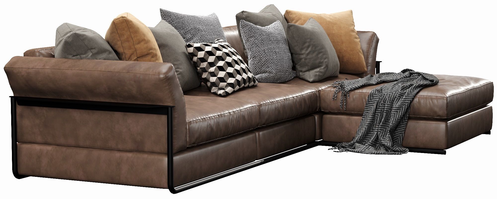 Flexform Zeno Chaise Lounge 3D model_12