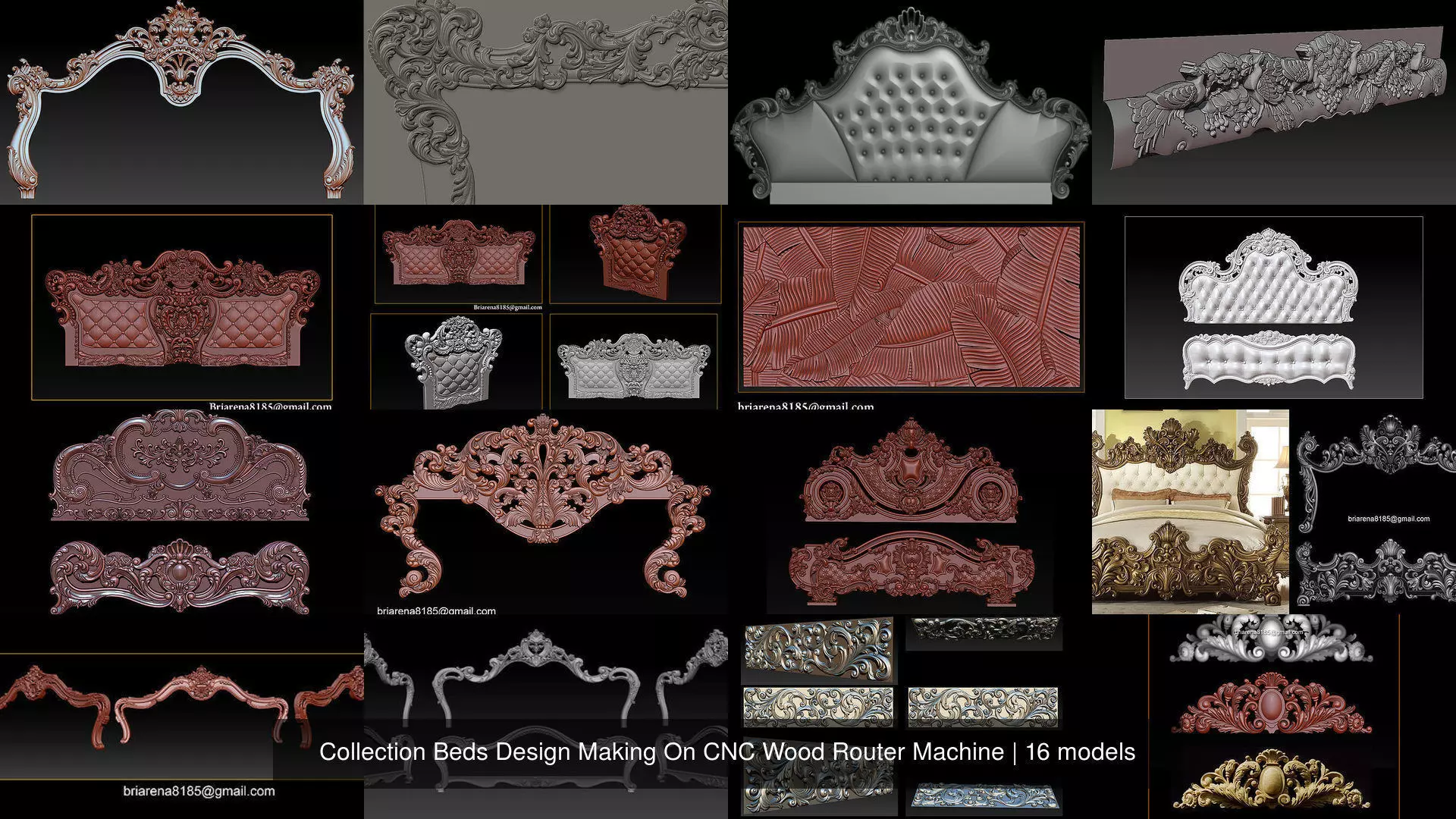 Collection Beds Design Making On CNC Wood Router Machine _7