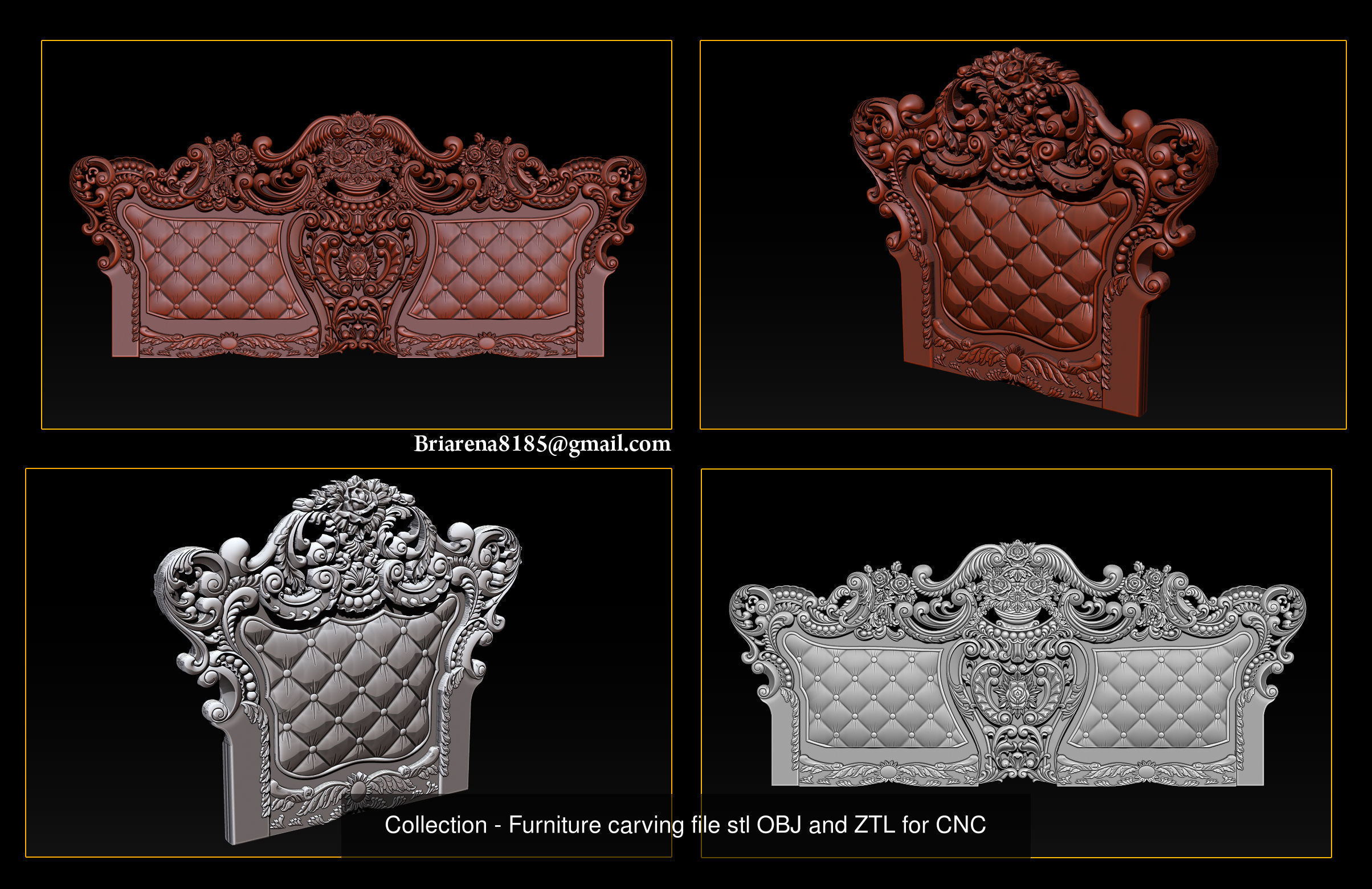 Collection Beds Design Making On CNC Wood Router Machine _19