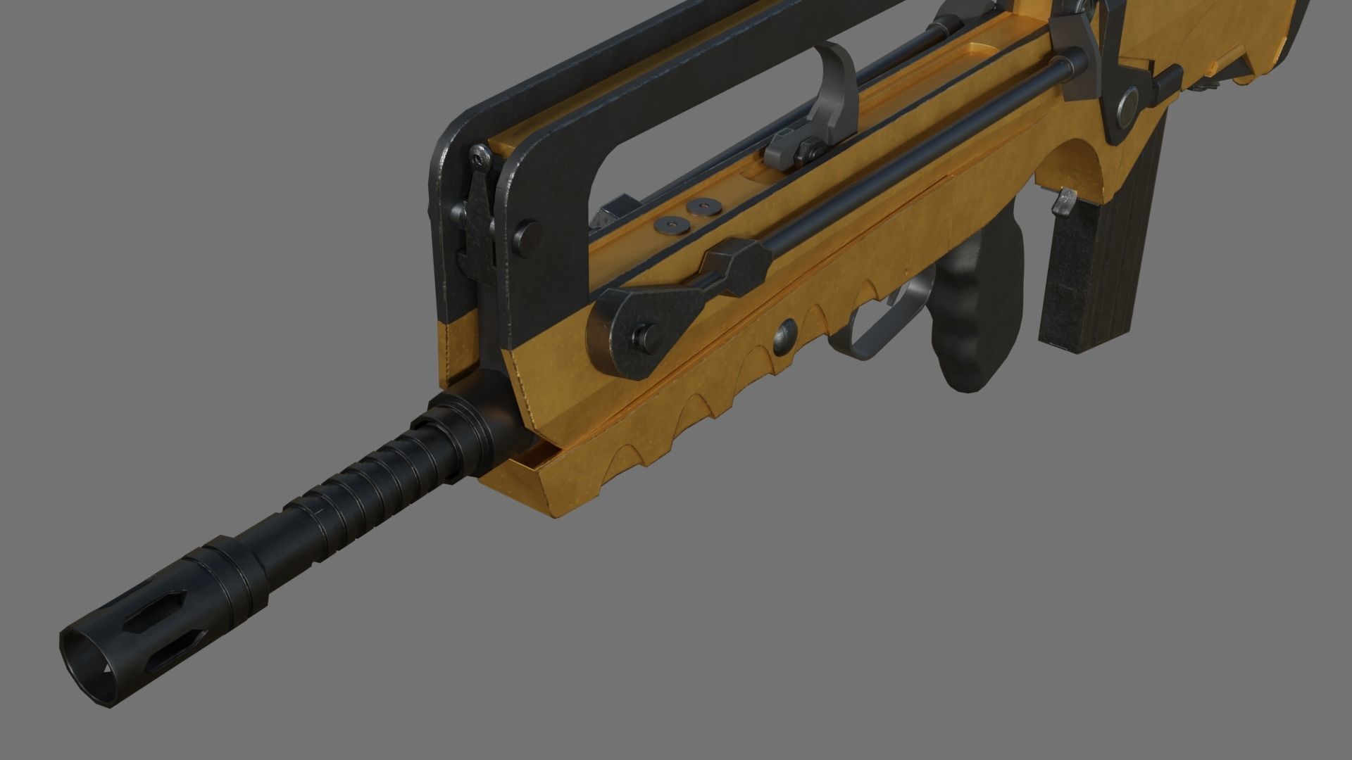 Famas F1 Low-poly 3D model_9