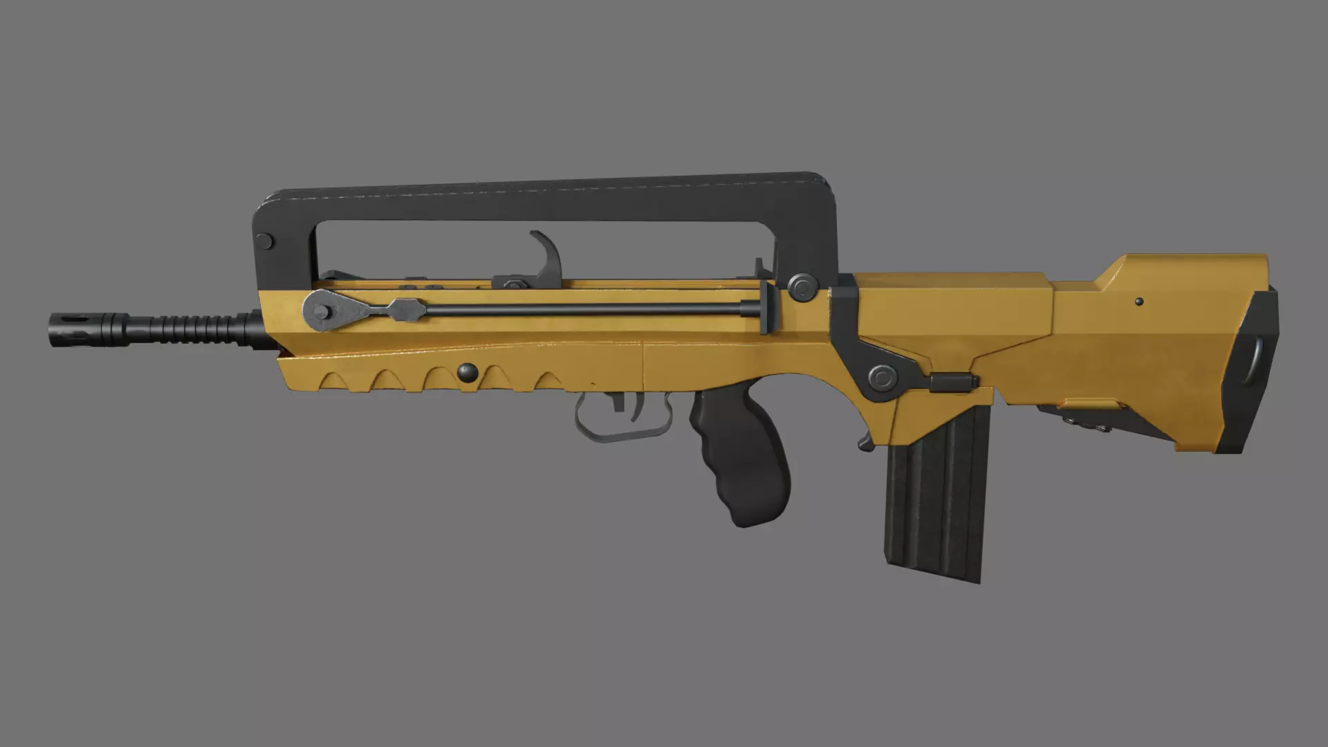 Famas F1 Low-poly 3D model_0