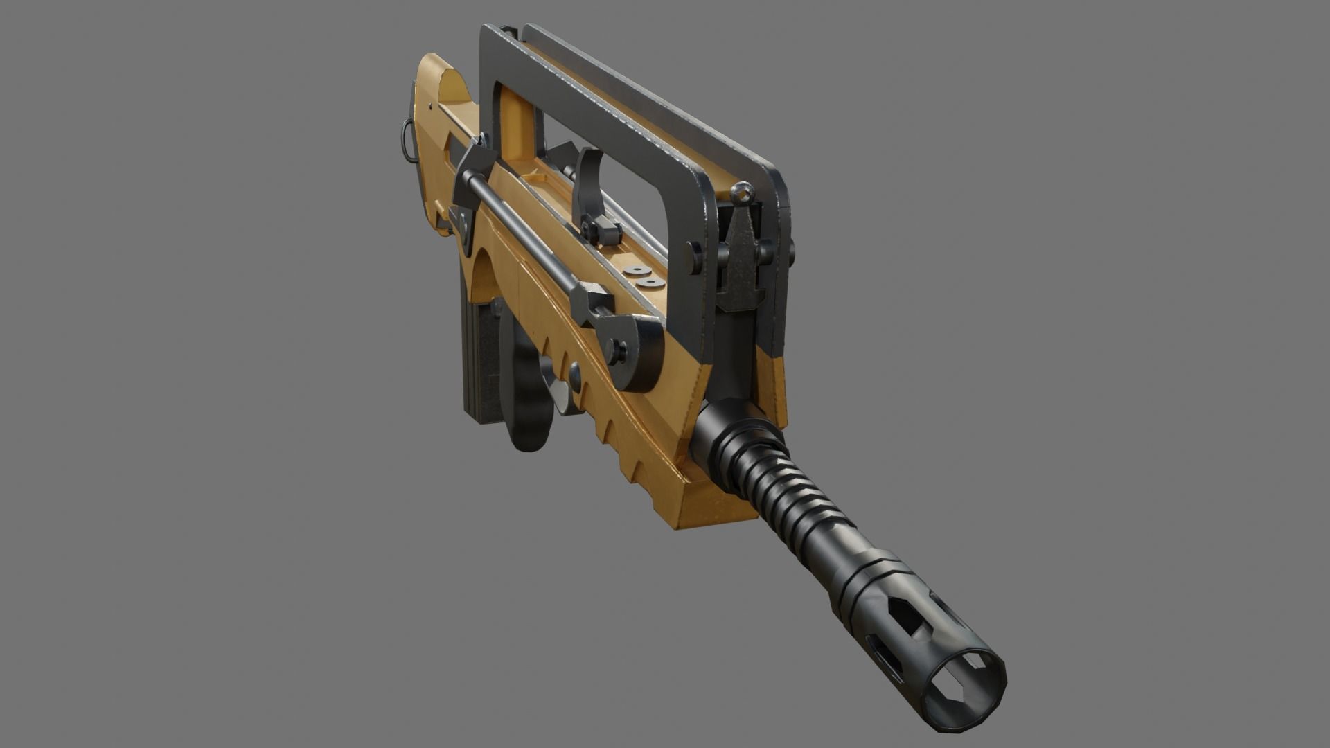 Famas F1 Low-poly 3D model_2