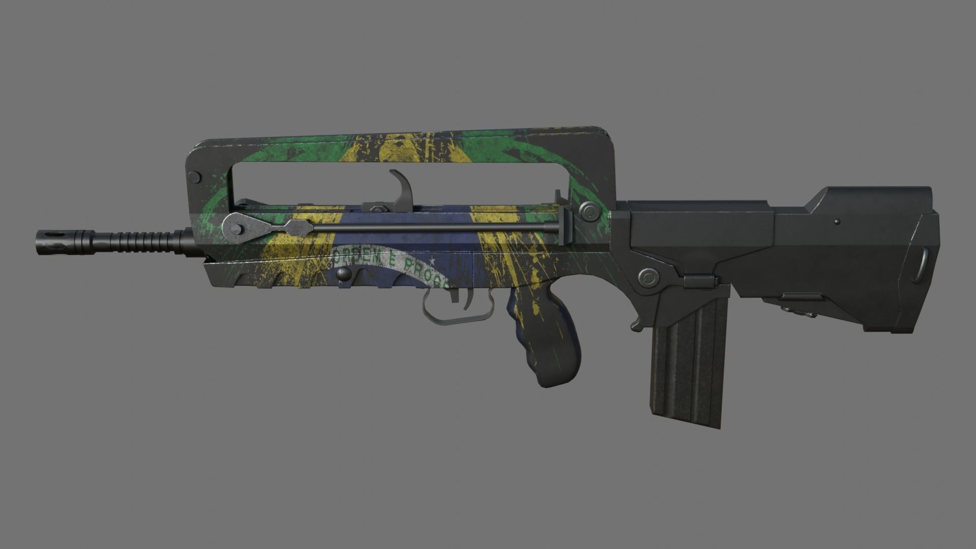 Famas F1 Low-poly 3D model_5