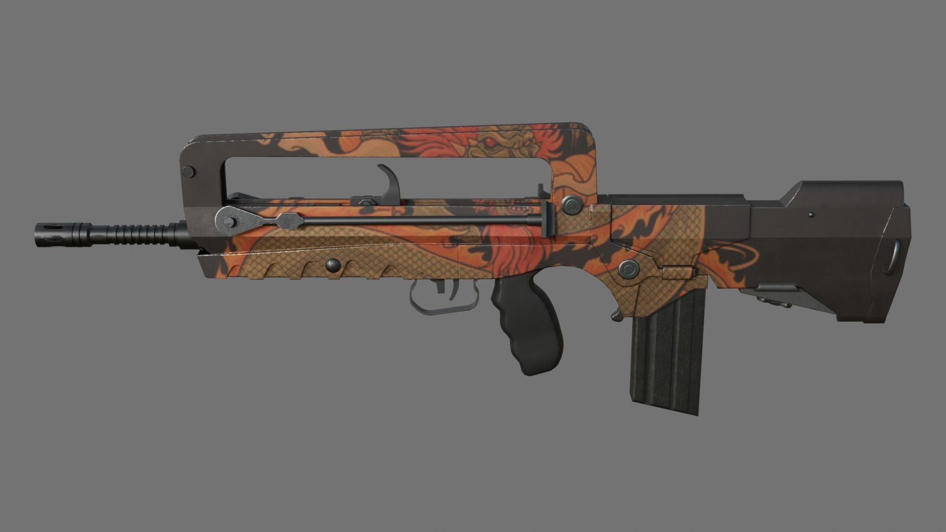 Famas F1 Low-poly 3D model_8