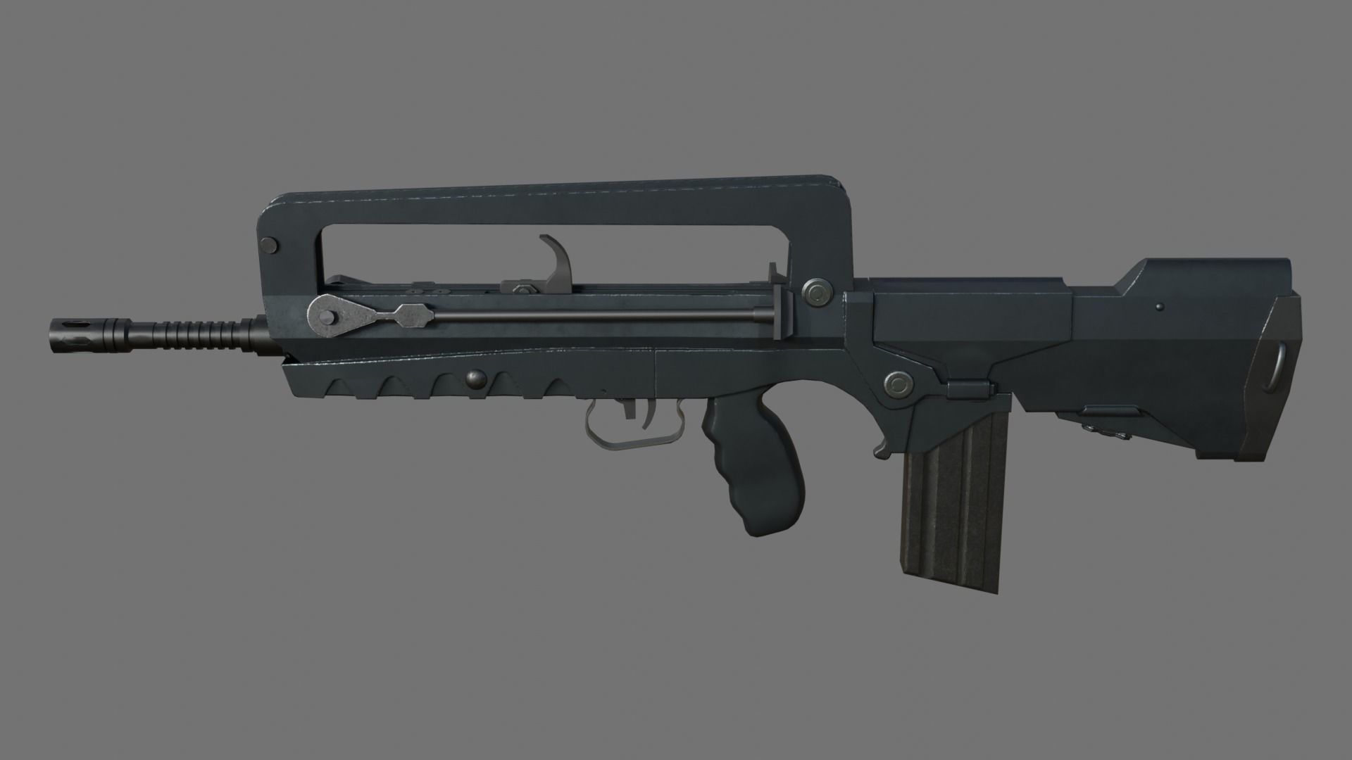 Famas F1 Low-poly 3D model_3