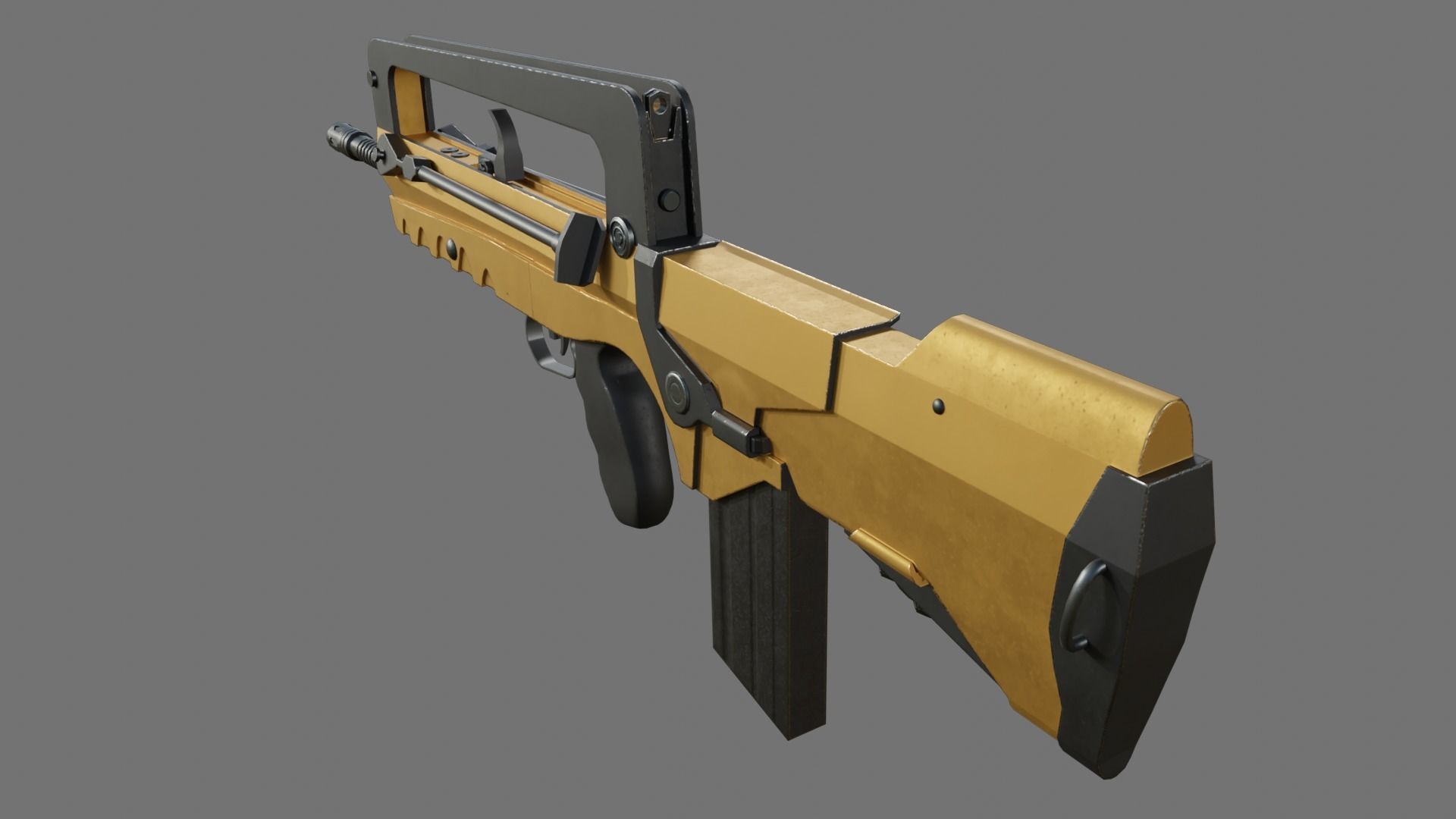 Famas F1 Low-poly 3D model_1