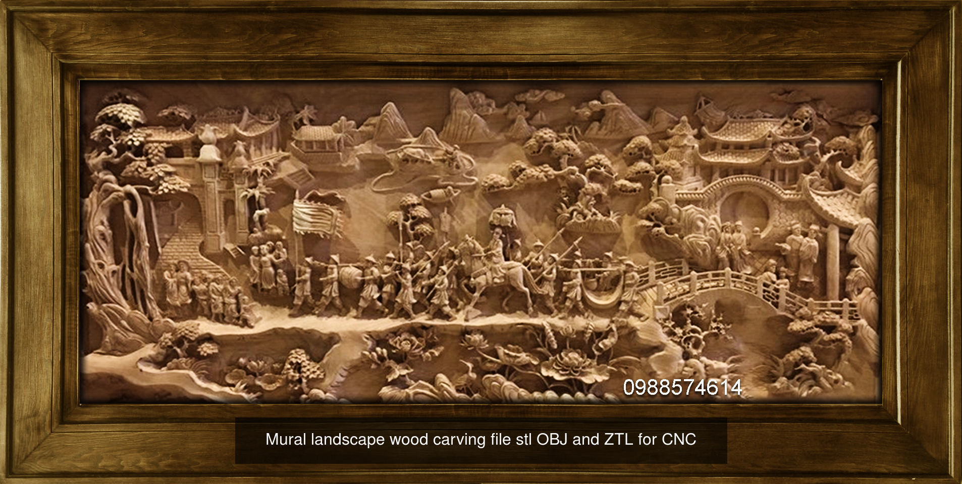 Collection Mural landscape -  stl OBJ and ZTL for CNC _16