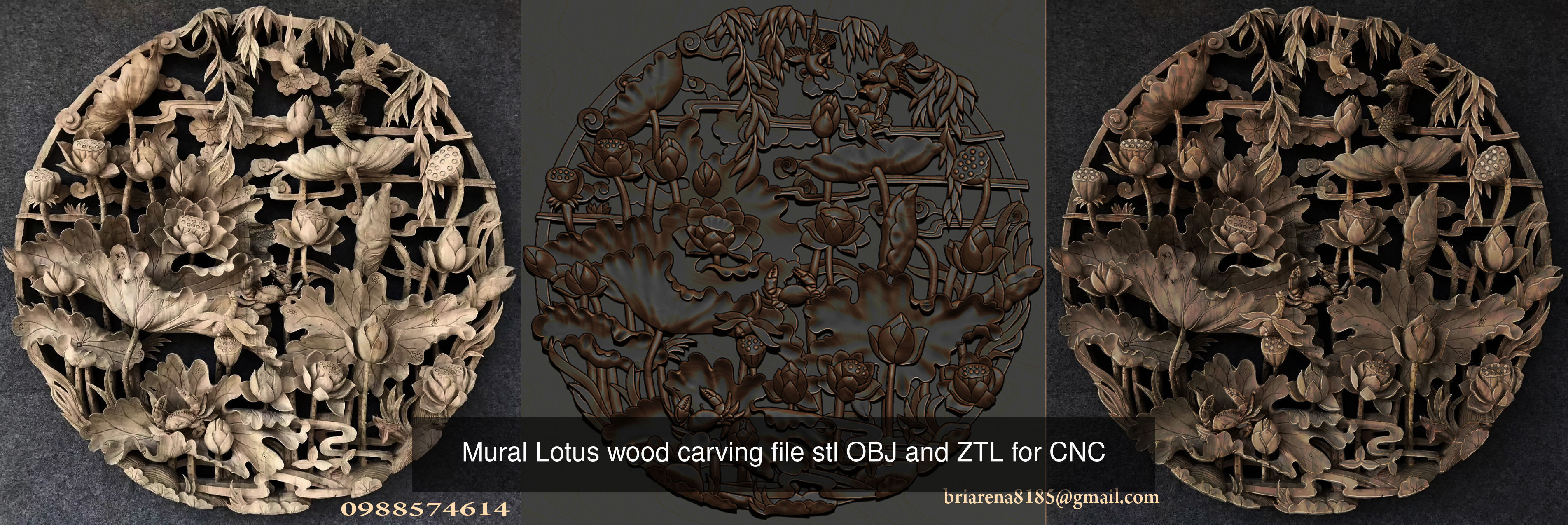 Collection Mural landscape -  stl OBJ and ZTL for CNC _23
