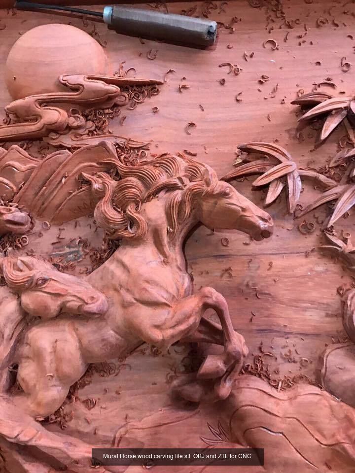 Collection Mural landscape -  stl OBJ and ZTL for CNC _18