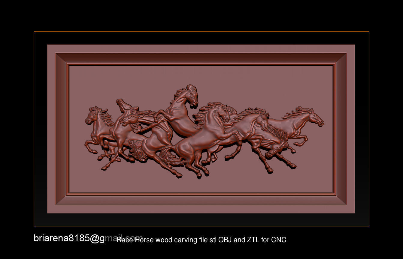 Collection Mural landscape -  stl OBJ and ZTL for CNC _37