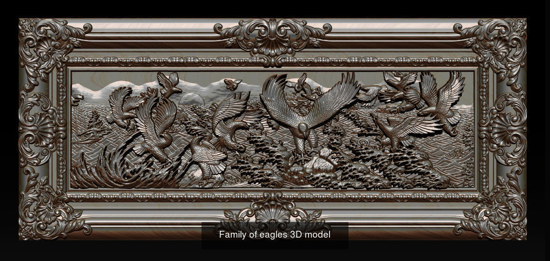 Collection Mural landscape -  stl OBJ and ZTL for CNC _35