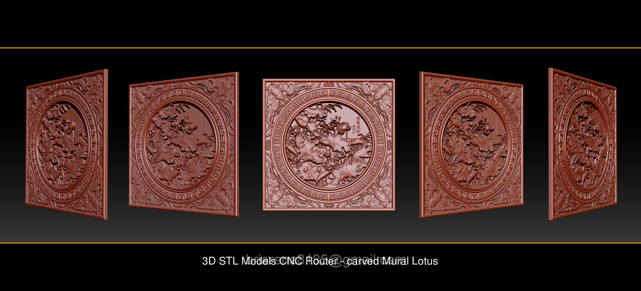 Collection Mural landscape -  stl OBJ and ZTL for CNC _36