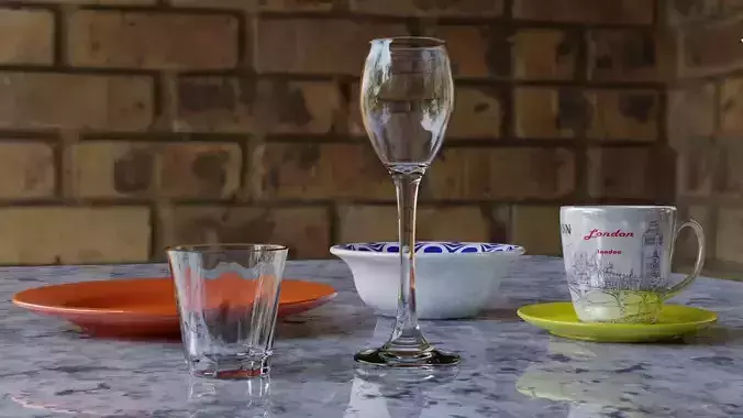 Dishes in STl on blender