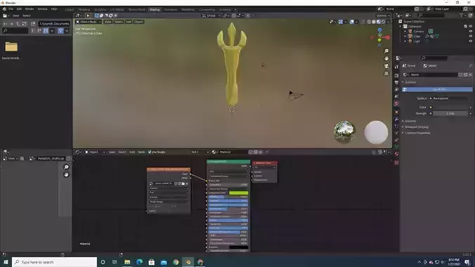 Semi low poly Trident model