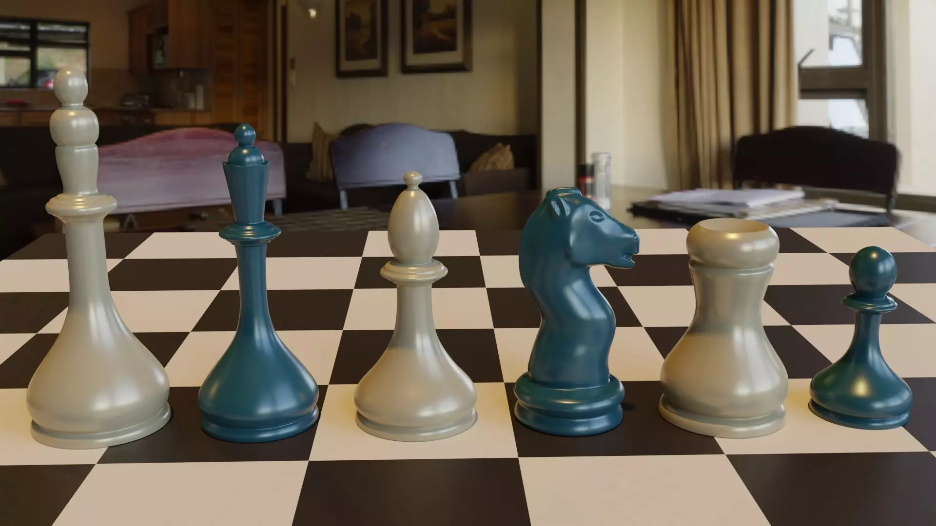 Elegant and Fancy Chess Pieces 3d printable 3D print model_0