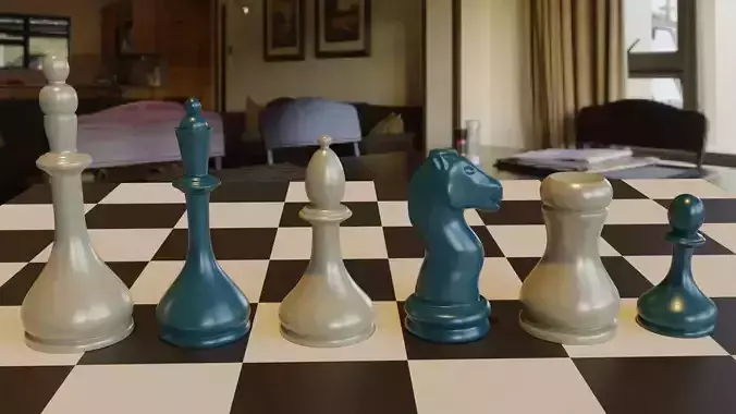 Elegant and Fancy Chess Pieces 3d printable 3D print model