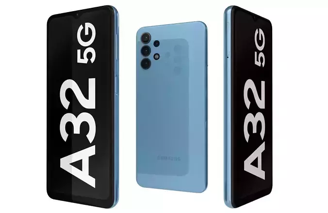 Samsung Galaxy A32 5G Awesome Blue 3D model