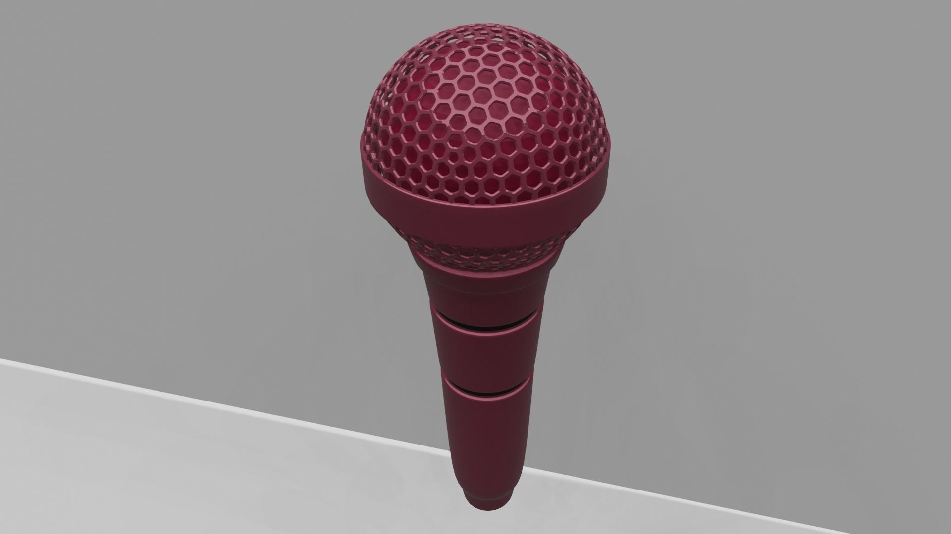 Microphone cartoon 3D print model_4
