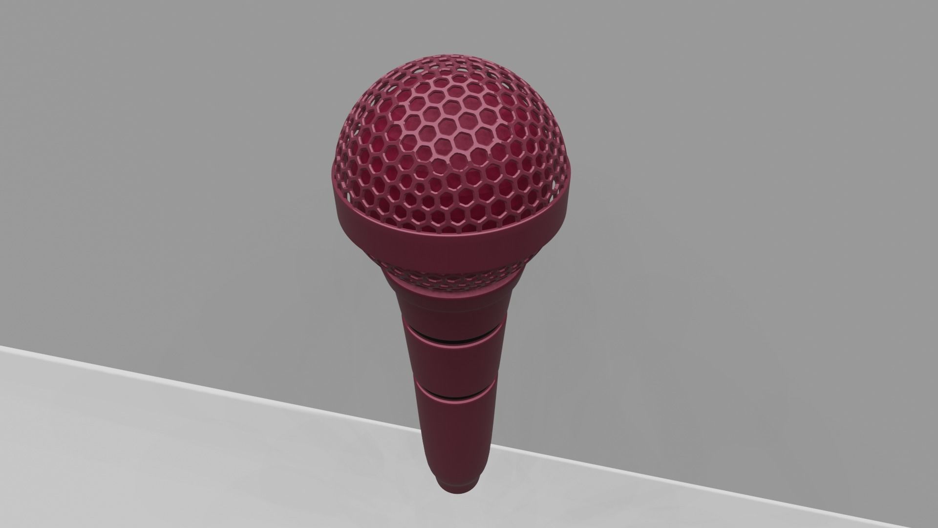 Microphone cartoon 3D print model_2