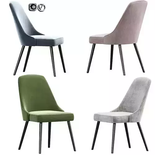 Mid-Century Upholstered Dining Chair 02