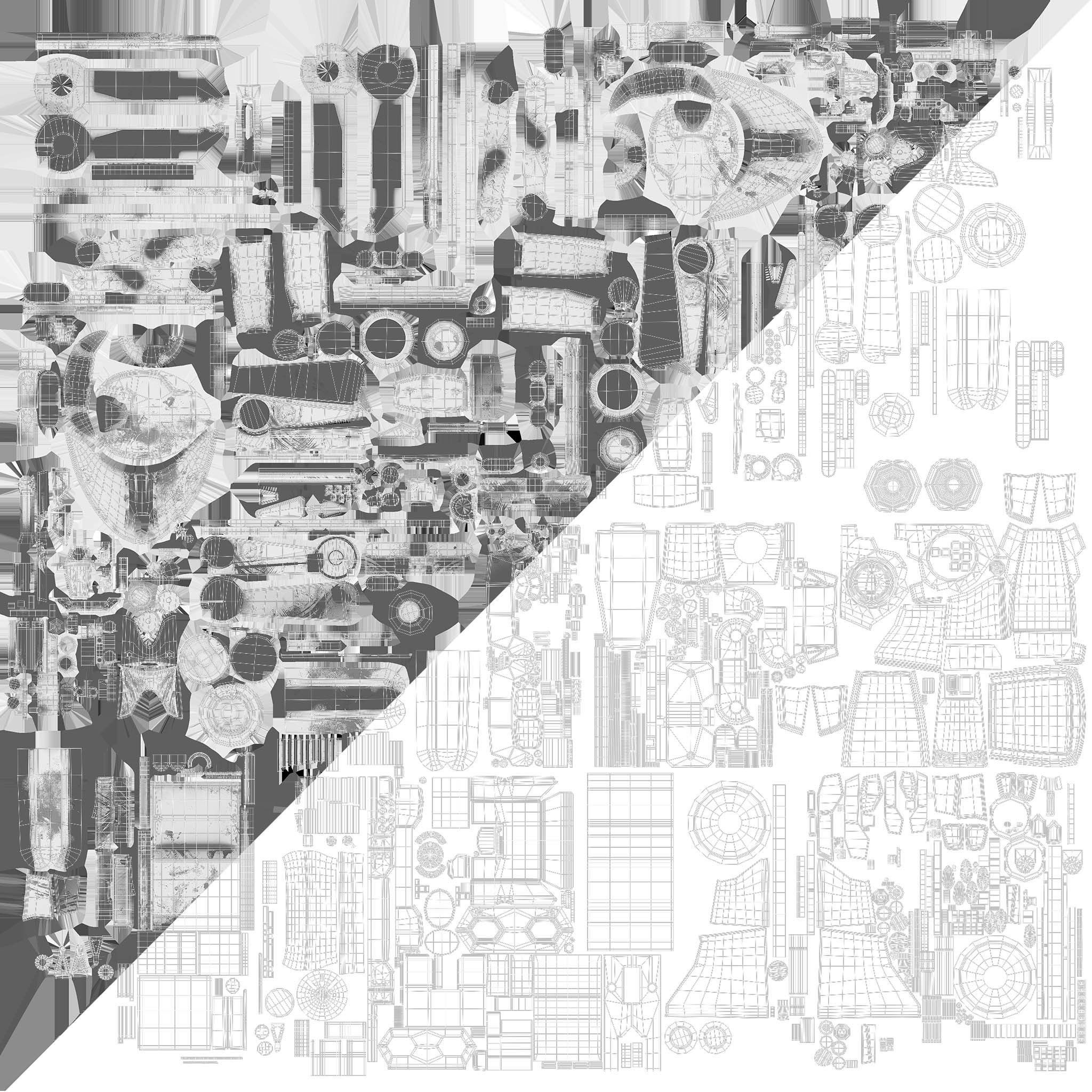 RIGGED Star Wars at st walker with walk cycle 3D model_41