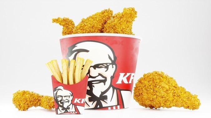 KFC FRIES AND CHICKEN 3D model 2