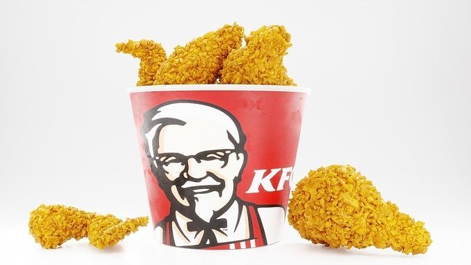 KFC FRIES AND CHICKEN 3D model 3