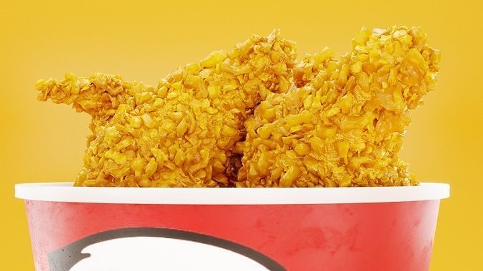 KFC FRIES AND CHICKEN 3D model 6