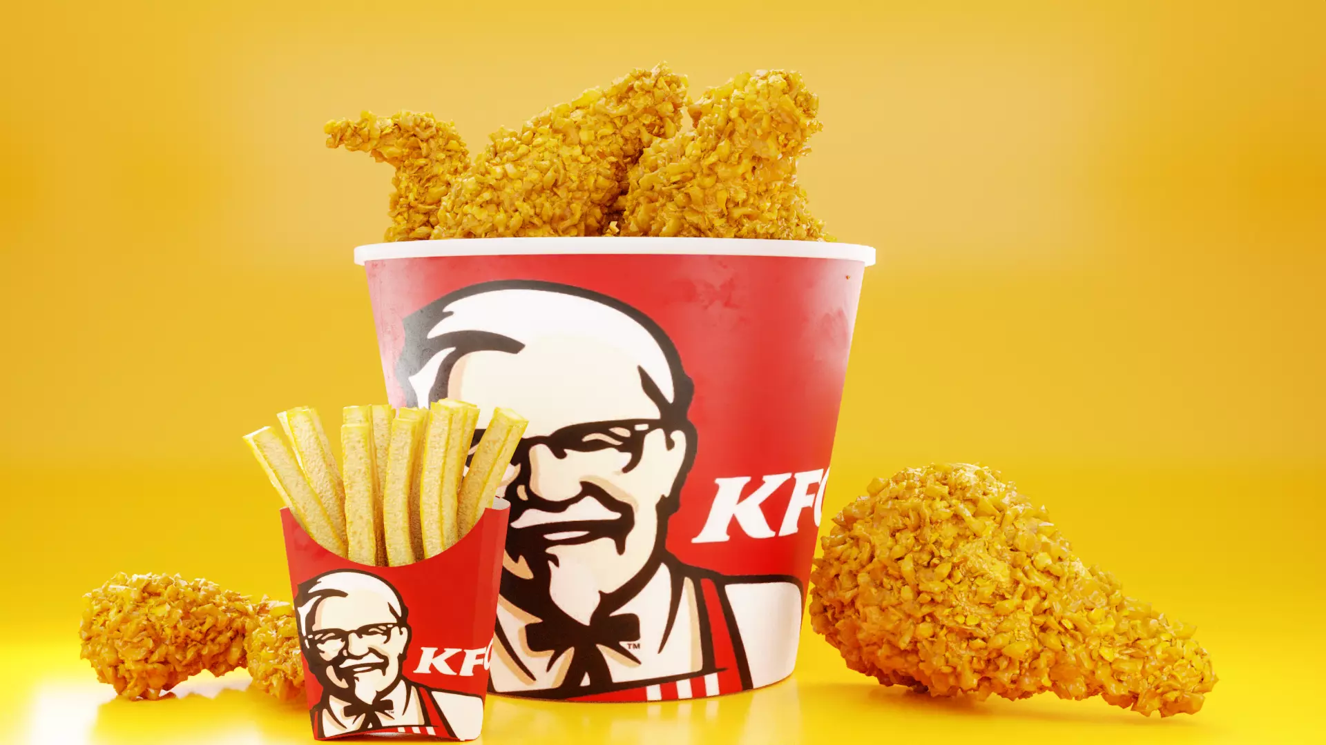 KFC FRIES AND CHICKEN 3D model_0