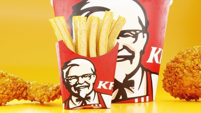 KFC FRIES AND CHICKEN 3D model 5