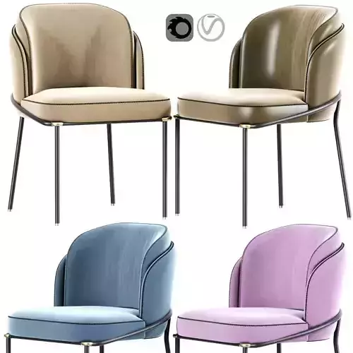 Minotti Fil Noir Dining chair 02