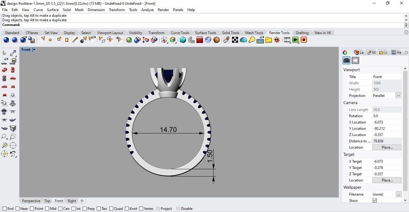 Ring Solitere 3D print model_6