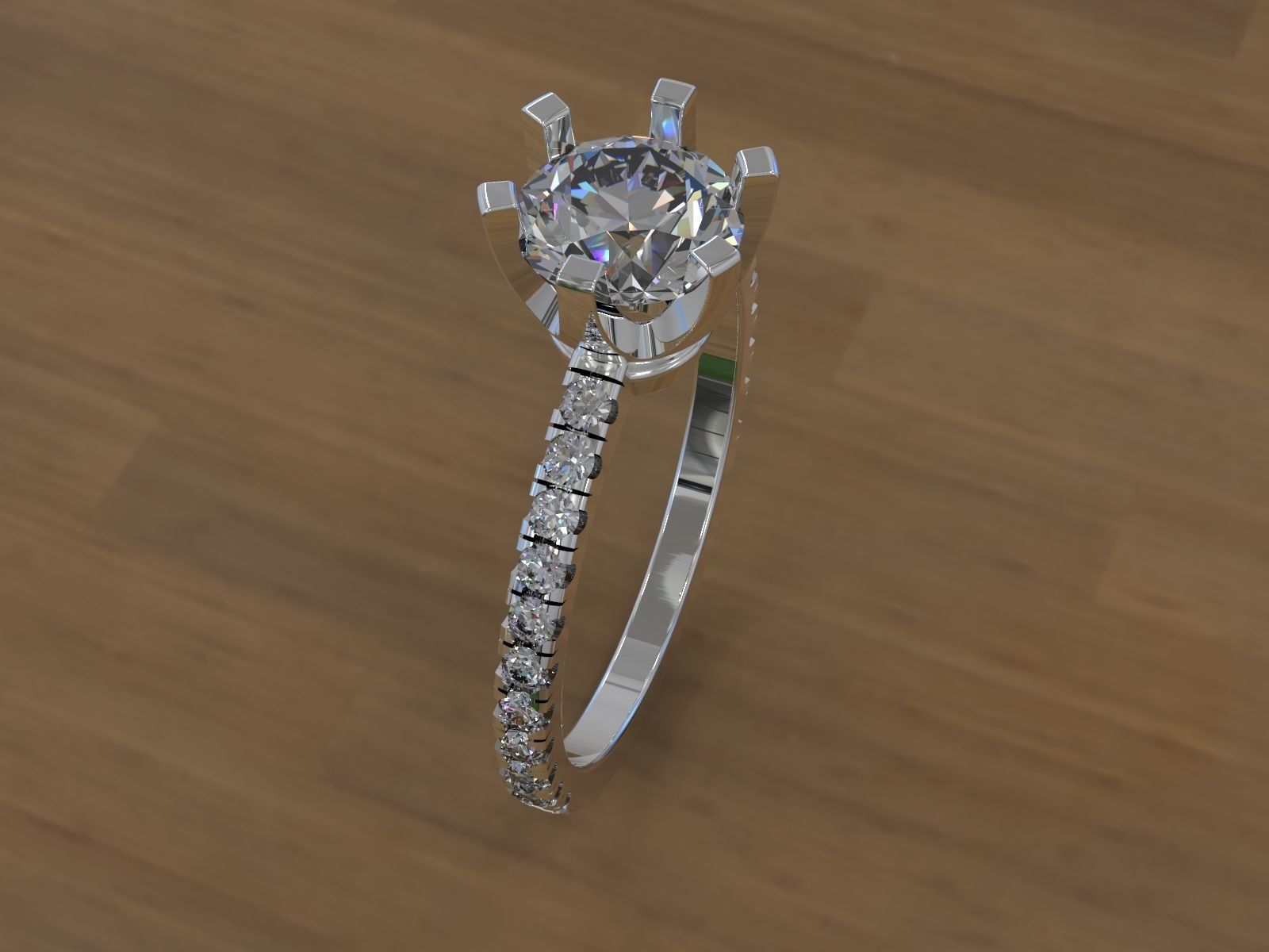 Ring Solitere 3D print model_2