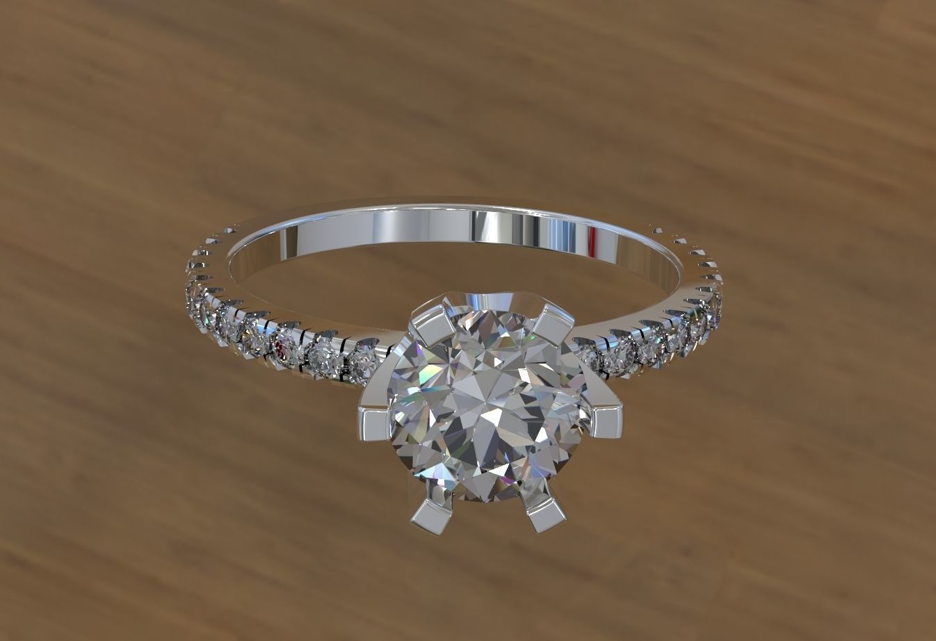 Ring Solitere 3D print model_1