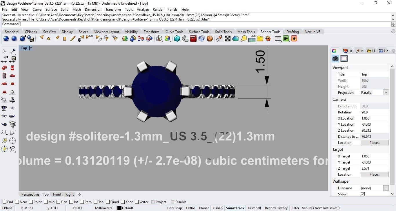 Ring Solitere 3D print model_3