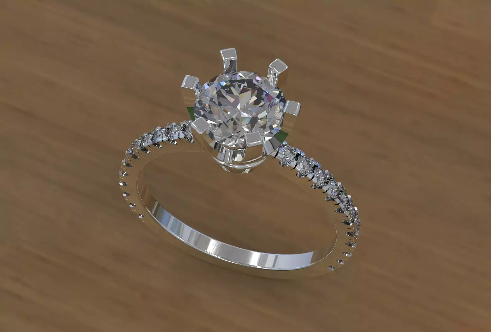 Ring Solitere 3D print model_0