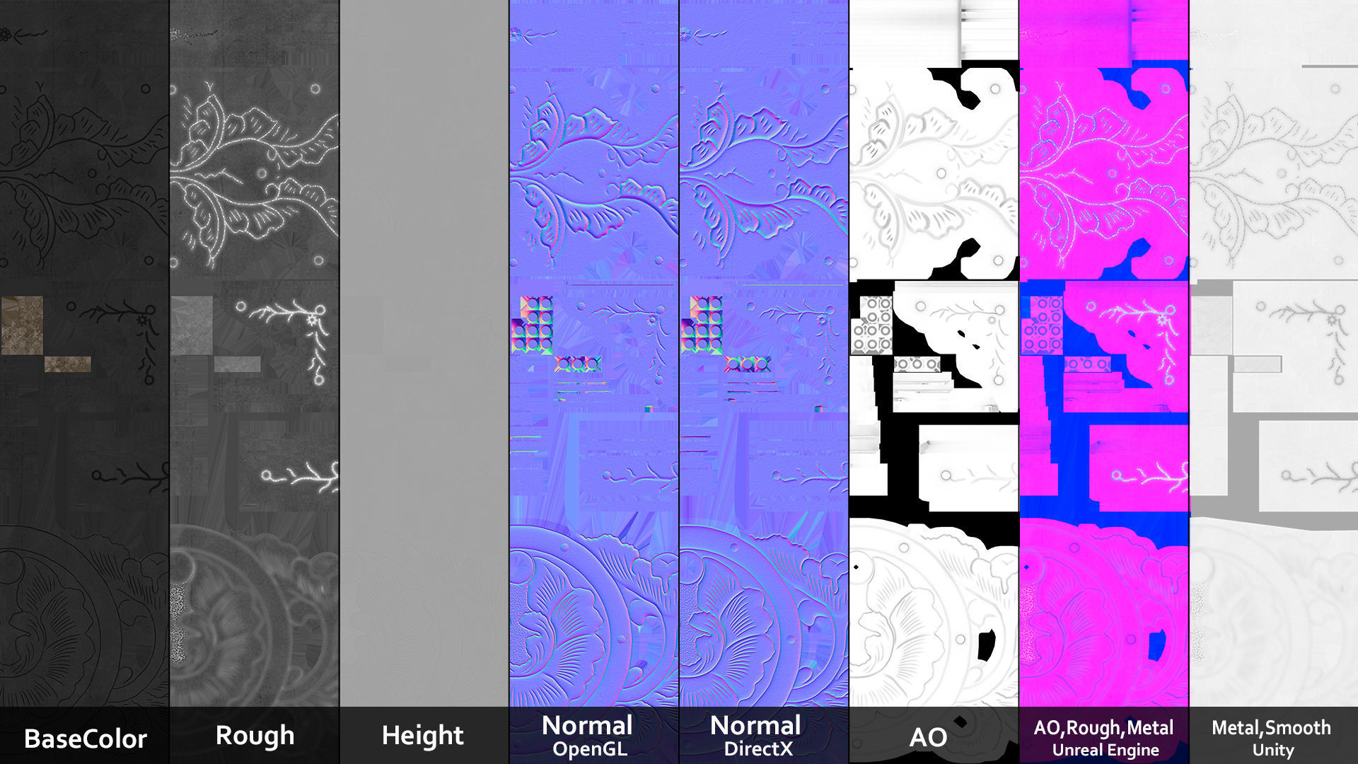 Japanese folk art chest of drawer 3D model_18