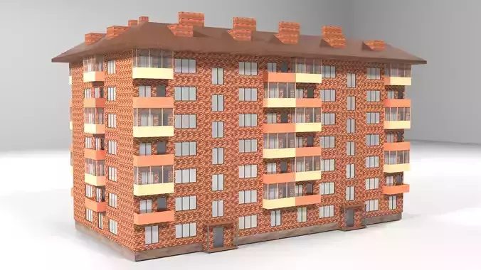 Red brick city building 