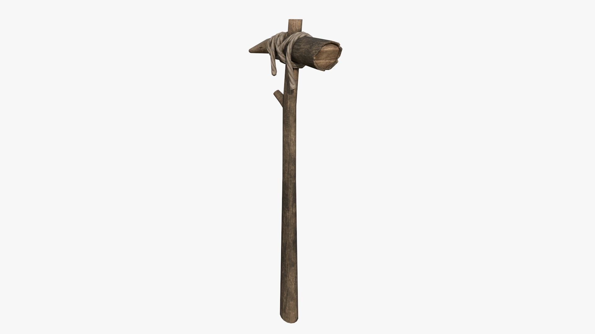 Wooden Pickaxe Low-poly 3D model_3